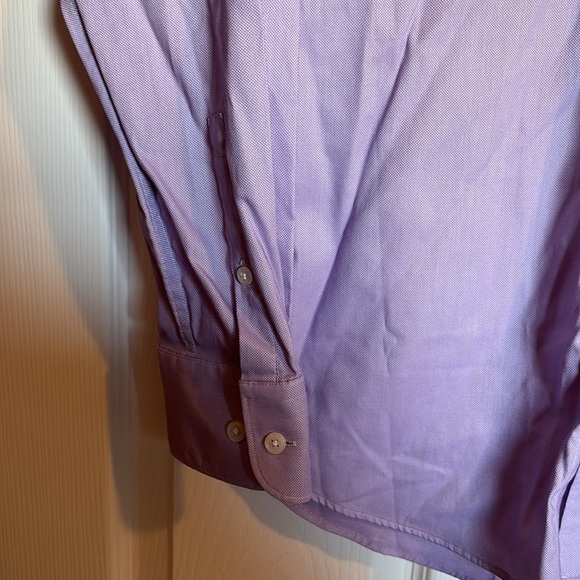 Psycho Bunny men’s purple long sleeve button down shirt size 15.5 - Picture 5 of 10